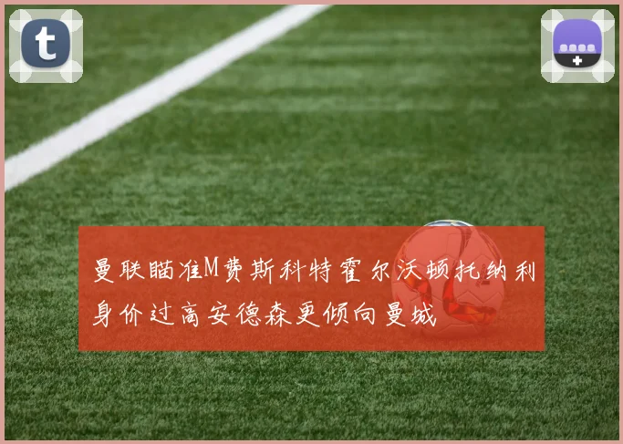曼联瞄准M费斯科特霍尔沃顿托纳利身价过高安德森更倾向曼城
